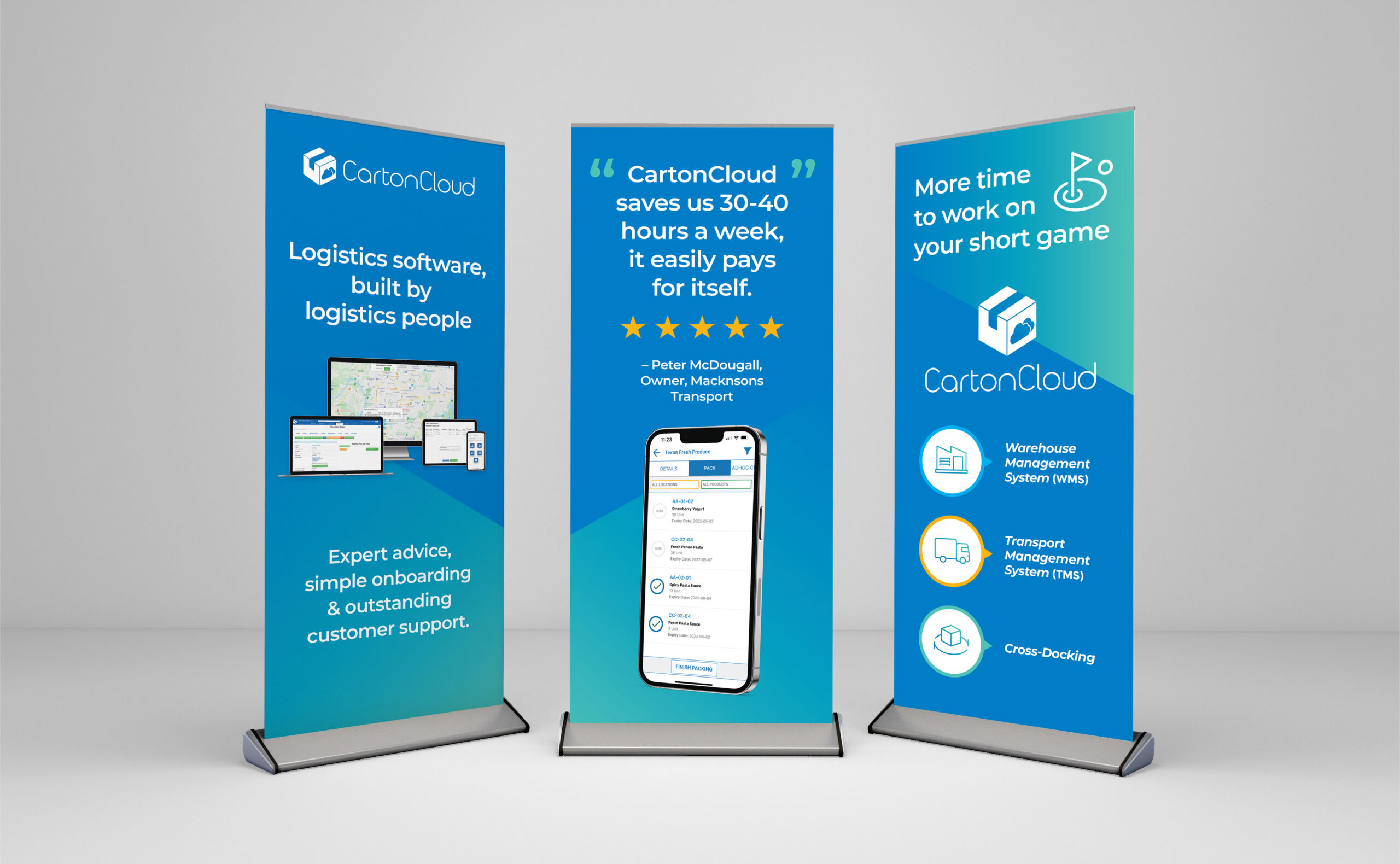 CartonCloud Pull Up Banners